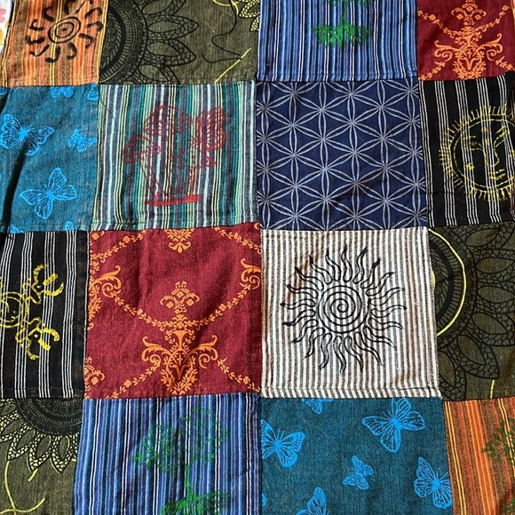 Rising International Boho Patchwork Pinafore/Jumper, 100% Cotton - NWT - Picture 7 of 8